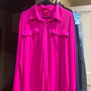 Cowgirl Tuff Pull Over Button Up XL. Never worn!